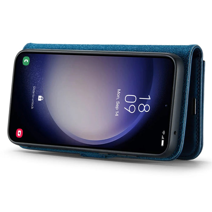DG.MING for Samsung Galaxy A56 5G Case Detachable Split Leather Phone Cover - Blue - 3