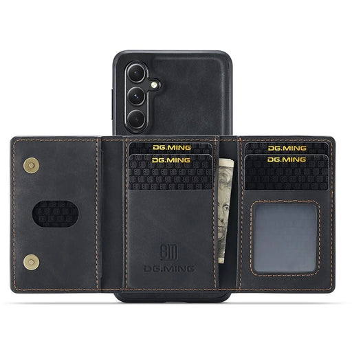 DG.MING M2 Series for Samsung Galaxy A56 5G Case PU + PC + TPU Phone Cover Detachable Wallet - Black - 2