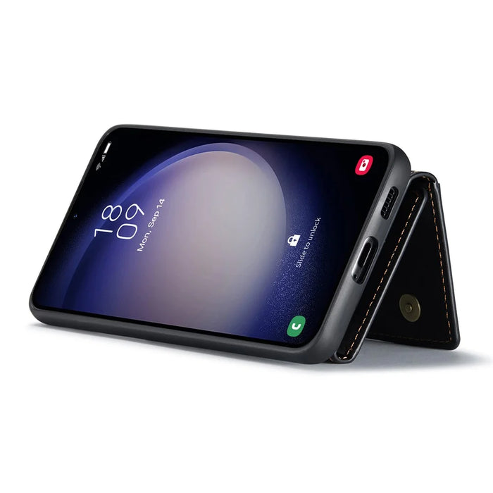 DG.MING M2 Series for Samsung Galaxy A56 5G Case PU + PC + TPU Phone Cover Detachable Wallet - Black - 3