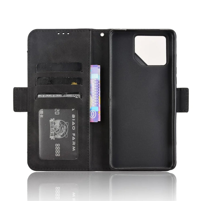 For Asus ROG Phone 9 5G / Phone 9 Pro 5G Case Wallet Leather Phone Cover with Multiple Card Slots - Black - 2