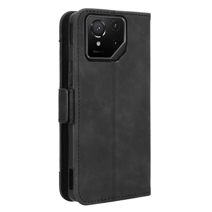 For Asus ROG Phone 9 5G / Phone 9 Pro 5G Case Wallet Leather Phone Cover with Multiple Card Slots - Black - 7