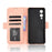 For Samsung Galaxy S25 Edge Case Wallet Leather Phone Cover with Multiple Card Slots - Pink - 2