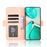 For Asus Zenfone 12 Ultra 5G Case Wallet Leather Phone Cover with Multiple Card Slots - Pink - 3