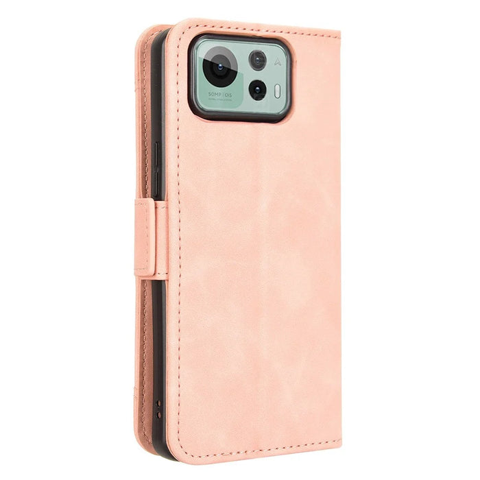 For Asus Zenfone 12 Ultra 5G Case Wallet Leather Phone Cover with Multiple Card Slots - Pink - 7