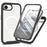 For iPhone 17e / 16e Case PC + TPU Protective Phone Cover with PET Screen Film Support Wireless Charging - Black - 1