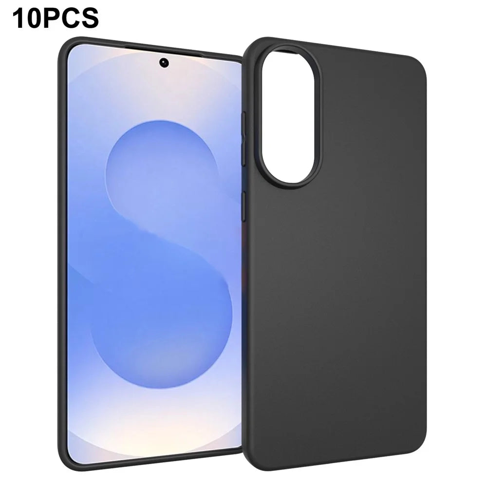 10Pcs / Pack For Samsung Galaxy S25 Edge Case Anti Fingerprint Soft TPU Protective Cover - Black - 1