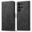 LC.IMEEKE For Samsung Galaxy S25 Ultra Case Wallet Microfiber Leather Phone Cover - Black - 1