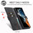 LC.IMEEKE For Samsung Galaxy S25 Ultra Case Wallet Microfiber Leather Phone Cover - Black - 5