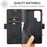 LC.IMEEKE For Samsung Galaxy S25 Ultra Case Wallet Microfiber Leather Phone Cover - Black - 7