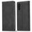 LC.IMEEKE For Samsung Galaxy S25 Case Wallet Microfiber Leather Phone Cover - Black - 1