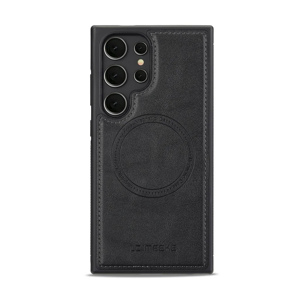 LC.IMEEKE L3 For Samsung	Galaxy S25 Ultra Magnetic Case Detachable Card Holder Leather + TPU Mobile Cover - Black - 4
