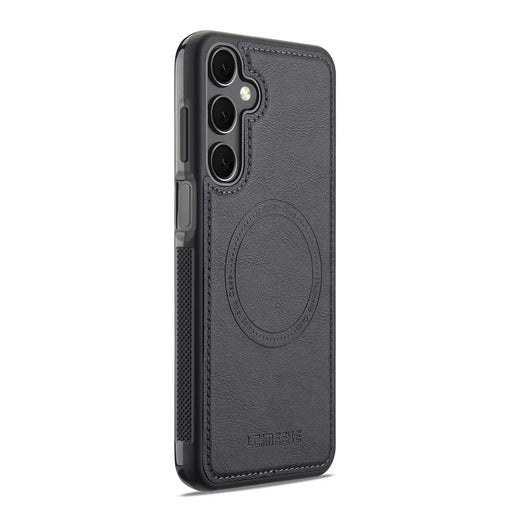 LC.IMEEKE For Samsung Galaxy S25 Magnetic Magnetic Case Leather TPU Back Cover - Black - 1