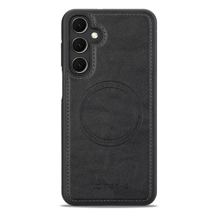 LC.IMEEKE For Samsung Galaxy S25 Magnetic Magnetic Case Leather TPU Back Cover - Black - 2