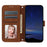 For Samsung Galaxy S25 Edge Case Wallet Skin-Touch Leather Imprinted Phone Cover - Brown - 2