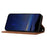 For Samsung Galaxy S25 Edge Case Wallet Skin-Touch Leather Imprinted Phone Cover - Brown - 3