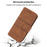 For Samsung Galaxy S25 Edge Case Wallet Skin-Touch Leather Imprinted Phone Cover - Brown - 5