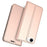For iPhone 17e / 16e Case PU Leather Phone Cover with Card Holder Stand - Rose Gold - 1