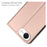 For iPhone 17e / 16e Case PU Leather Phone Cover with Card Holder Stand - Rose Gold - 5