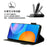 For iPhone 17e / 16e Case Color Splicing PU Leather Card Holder Phone Cover with Strap - Black - 3