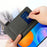 For iPhone 17e / 16e Case Color Splicing PU Leather Card Holder Phone Cover with Strap - Black - 4