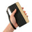 For iPhone 17e / 16e Case Color Splicing PU Leather Card Holder Phone Cover with Strap - Black - 7