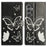 For Samsung Galaxy S25+ Case Pattern Printing Wallet Stand Flip Leather Phone Cover - Butterfly - 1