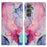 For Samsung Galaxy S24 Case Pattern Printing Wallet Stand Flip Leather Phone Cover - Green Pink Marble - 1