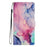 For Samsung Galaxy S24 Case Pattern Printing Wallet Stand Flip Leather Phone Cover - Green Pink Marble - 7