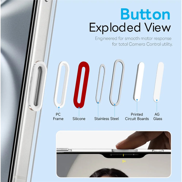 NORTHJO For iPhone 16 Plus Magnetic Case PC + TPU Phone Cover Set with Front Screen Protector + Lens Film - 3