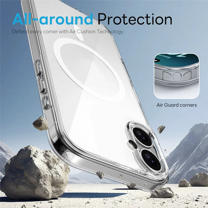 NORTHJO For iPhone 16 Plus Magnetic Case PC + TPU Phone Cover Set with Front Screen Protector + Lens Film - 5