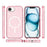 For iPhone 17e / 16e Magnetic Case Support Wireless Charging Glitter Powder PC + TPU Phone Cover - Pink - 6