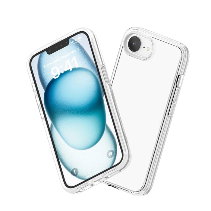 For iPhone 17e / 16e Magnetic Case Support Wireless Charging PC + TPU Clear Phone Cover - Transparent - 5