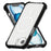 For iPhone 17e / 16e Case Clear Acrylic Magnetic TPU + TPE + PC Shockproof Phone Cover - Black - 3
