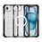 For iPhone 17e / 16e Case Clear Acrylic Magnetic TPU + TPE + PC Shockproof Phone Cover - Black - 5
