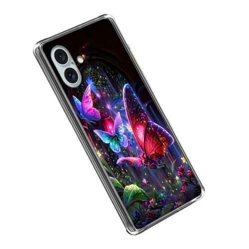 For iPhone 16 Case IMD Pattern Printed Shockproof TPU Phone Cover - Dream Butterfly - 1