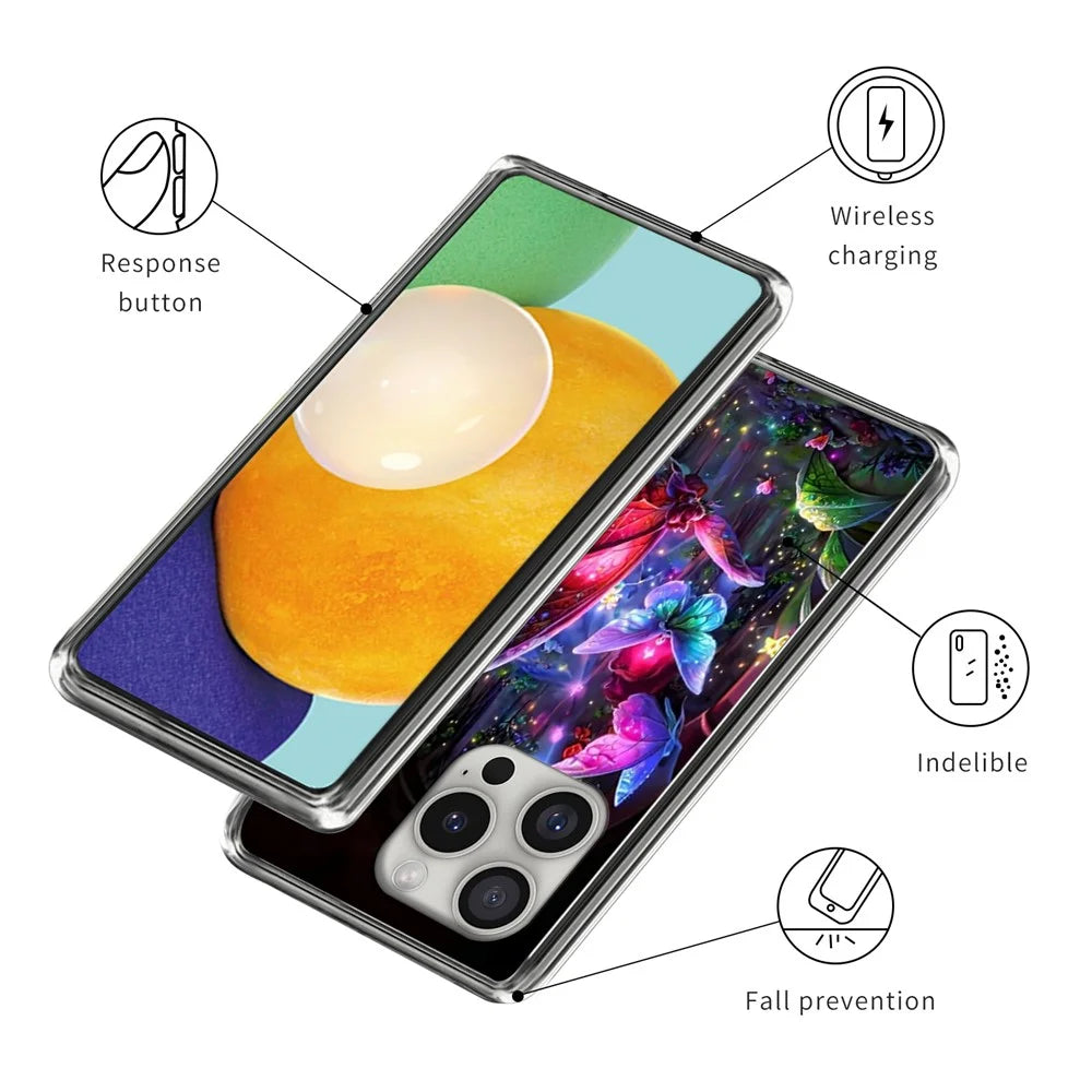 For iPhone 16 Pro Case IMD Pattern Printed Shockproof TPU Phone Cover - Dream Butterfly - 3