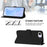 For iPhone 17e / 16e Case Solid Color Wallet Leather Phone Cover with Strap - Black - 3