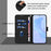 For iPhone 17e / 16e Case Solid Color Wallet Leather Phone Cover with Strap - Black - 4