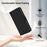 For iPhone 17e / 16e Case Solid Color Wallet Leather Phone Cover with Strap - Black - 5