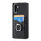 For Samsung Galaxy A36 5G Case Card Slots Ring Holder Kickstand Phone Cover - Black - 2