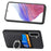 For Samsung Galaxy A36 5G Case Card Slots Ring Holder Kickstand Phone Cover - Black - 4