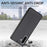 For Samsung Galaxy A36 5G Case Carbon Fiber Texture PU+PC+TPU Phone Back Cover - Black - 3