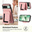 For Google Pixel 9 Pro / Google Pixel 9 Magnetic Case TPU + PU Leather Phone Back Cover with Detachable Card Holder - Pink - 3