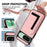 For Google Pixel 9 Pro / Google Pixel 9 Magnetic Case TPU + PU Leather Phone Back Cover with Detachable Card Holder - Pink - 6