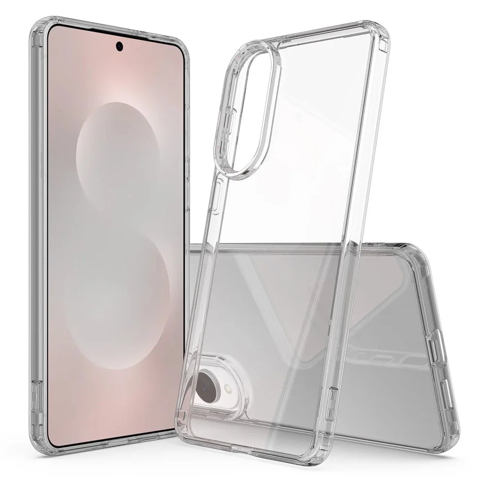 For Samsung Galaxy S25 Edge Clear Phone Case TPU+Acrylic Shockproof Phone Back Cover - Clear - 2