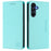 For Samsung Galaxy A26 5G Leather Case RINACASIS RC01 Phone Cover with RFID Blocking Wallet Stand - Mint Green - 1