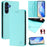 For Samsung Galaxy A26 5G Leather Case RINACASIS RC01 Phone Cover with RFID Blocking Wallet Stand - Mint Green - 2