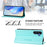 For Samsung Galaxy A26 5G Leather Case RINACASIS RC01 Phone Cover with RFID Blocking Wallet Stand - Mint Green - 3