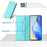 For Samsung Galaxy A26 5G Leather Case RINACASIS RC01 Phone Cover with RFID Blocking Wallet Stand - Mint Green - 5