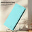For Samsung Galaxy A26 5G Leather Case RINACASIS RC01 Phone Cover with RFID Blocking Wallet Stand - Mint Green - 6